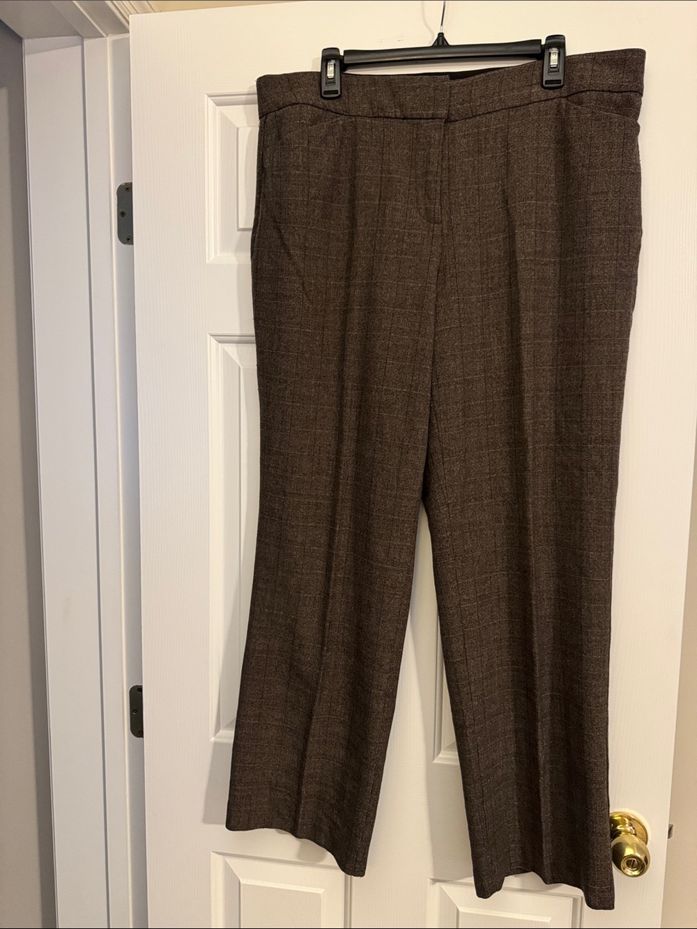 Briggs New York Brown Plaid Dress Trousers
